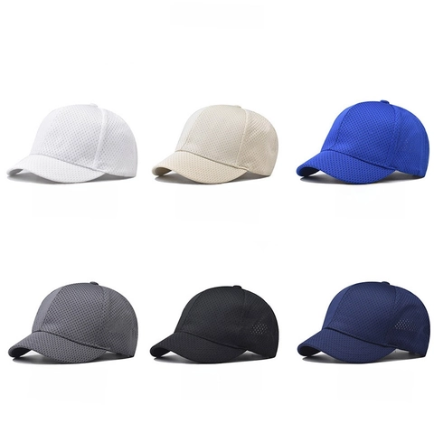Gorra De Béisbol De Ala Corta Malla Transpirable Protección Solar Ajustable Sombrero Deportivo Casual Para Hombres Mujeres