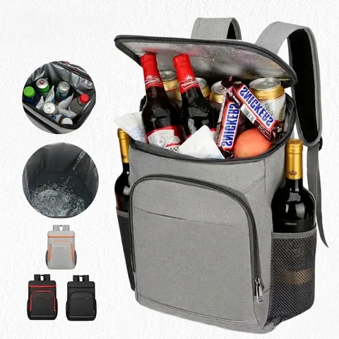 Mochila Térmica Aislada Bolsa Nevera Tela Oxford A Prueba De Fugas Gran Capacidad Picnic Exterior Camping Tira Reflectante