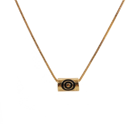 Collana Pendente Occhio Fortunato Rame Zircone Croce Stella Catena Scatola Gioielli Minimalisti Regalo Elegante Donna
