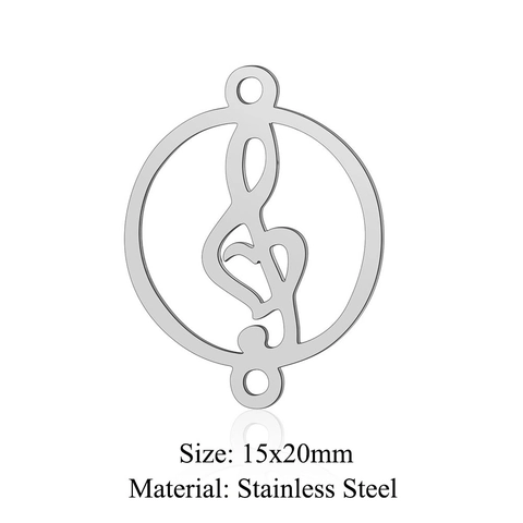 Edelstahlanhänger Anhänger Verbindungsstücke Für Die DIY Schmuckherstellung Verschiedene Formen Herz Flügel Stern Musiknote Hamsa Hand