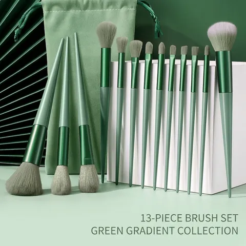 Professional Makeup Brushes Synthetic Fiber Foundation Powder Eyeshadow Blush Beauty Tools With Storage Bag