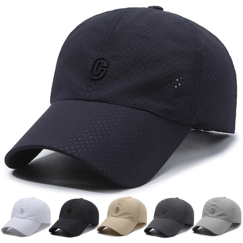 Gorra De Béisbol Transpirable Malla Sombrero De Sol Secado Rápido Deporte Al Aire Libre Bordado C Ajustable Hombre Mujer