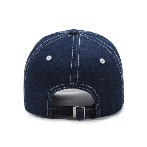 Bow Embroidery Denim Baseball Cap Washed Cotton Adjustable Sun Hat Casual Versatile For Women