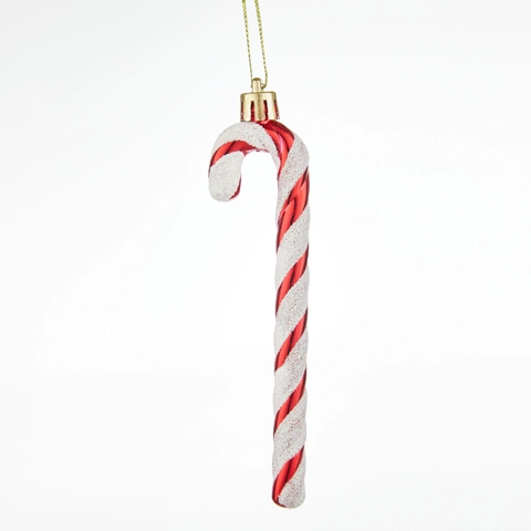 Weihnachts Zuckerstangen Ornamente Lackierter Kunststoff Glitzer Spiral Hänger Weihnachtsbaum Deko Klassisch Festlich Feiertag