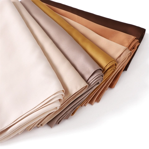 Women Large Solid Color Satin Square Scarf Silk Like Breathable Soft Lightweight Hijab Head Wrap Fashion Neck Scarf