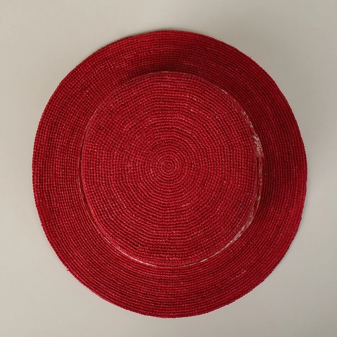Cappello Boater Donna Paglia Di Rafia Intrecciato A Mano Decorazione Nastro Paisley Protezione Solare Spiaggia