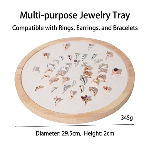 Jewelry Display Stand Holder Wood And Velvet Multi-Functional Earrings Ring Bracelet Rack For Retail Show Home Storage