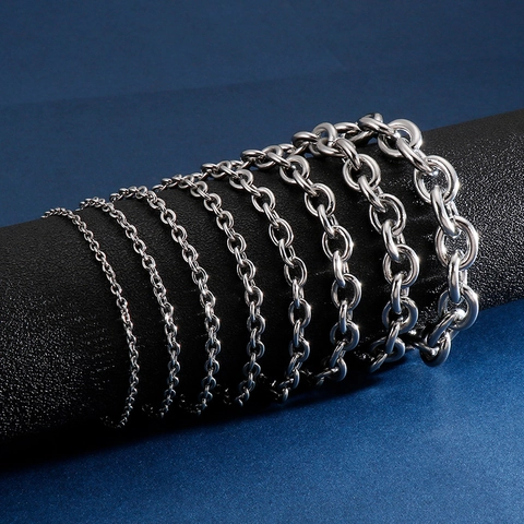 Bracelet Chaîne En Acier Inoxydable Rolo O Link Punk Hip Hop Bijoux Minimalistes Hommes Femmes