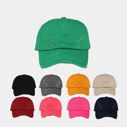 Distressed Washed Cotton Baseball Cap Vintage Retro Soft Top Adjustable Sun Hat For Men Women Outdoor Sports