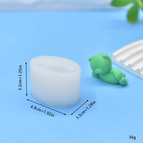 3D Liegender Bär Silikonform Süße Tierform Für DIY Handgemachte Seife Kerze Harzguss Kuchendekoration Fondant Werkzeuge