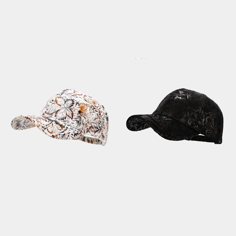 Baseball Cap Blattdruck Polyester Graffiti Streetwear Hip Hop Outdoor Sonnenschutz Verstellbar Gebogene Krempe Hut Unisex