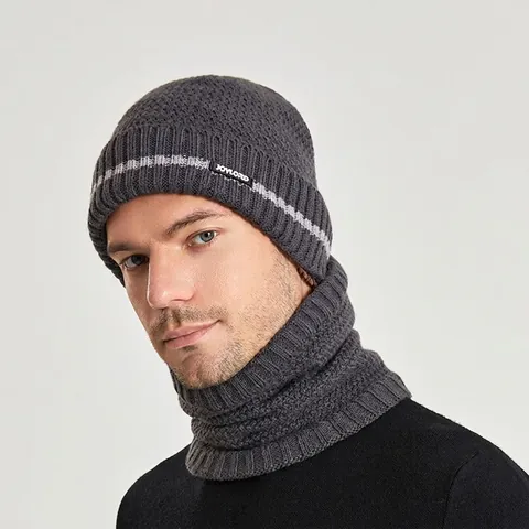 Winter Warm Acrylic Knit Beanie Hat And Scarf For Women Men Fleece Lined Windproof Outdoor Daily Solid Color Fashion Accessories