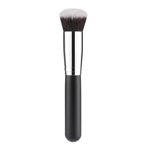Round Head Loose Powder Brush Soft Synthetic Fiber Bristles Wood Handle Seamless Foundation Contour Makeup Tool Professional