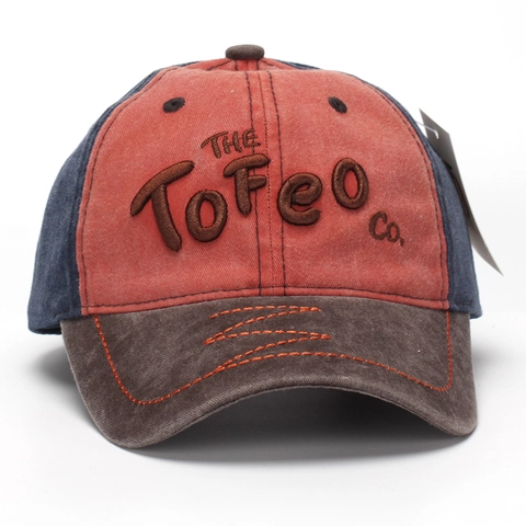 Cappello Da Baseball In Cotone Lavato Retro Color Block Ricamo Lettere 3D Regolabile Protezione Solare Vintage