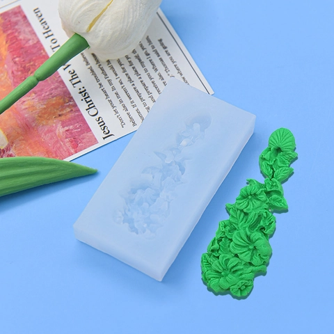 Blumen Blatt Silikonform DIY Fondant Tortendeko Werkzeuge Backen Schokolade Ton Seifenherstellung Flexibel