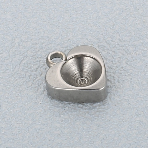 Base De Pendentif En Cœur En Acier Inoxydable Pour La Fabrication De Bijoux DIY Charme De Cœur Simple Pour Collier