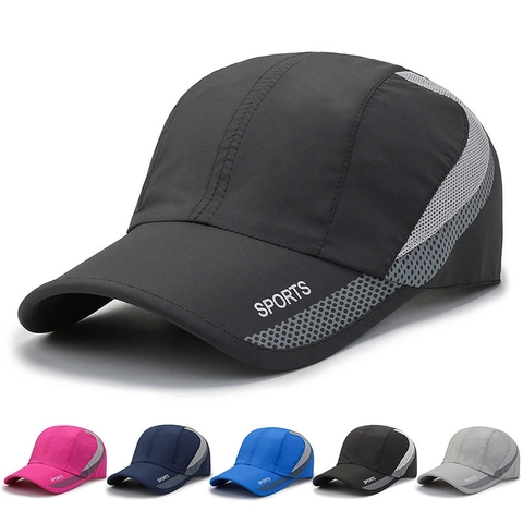 Baseball Cap Polyester Mesh Quick Dry Breathable Outdoor Sports Sun Protection Adjustable Lightweight Fashion Hat For Adult