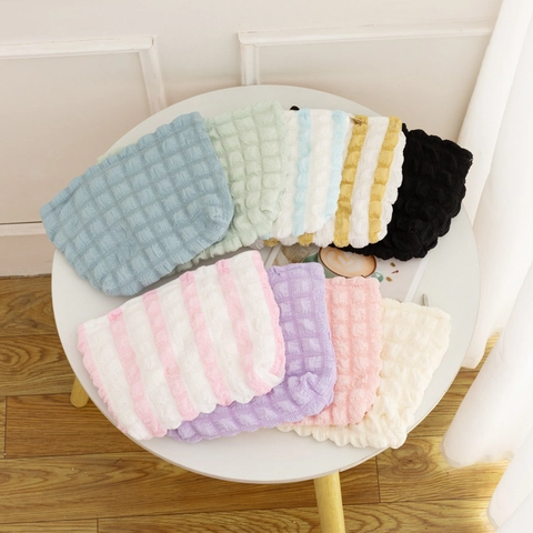 Puffy Bubble Cosmetic Bag Large Capacity Portable Polyester Cloud Makeup Organizer Travel Toiletry Wash Bag For Women