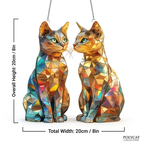 Attrape Soleil En Acrylique Decoration Suspendue Style Verre Peint Design Animal Et Fleurs Avec Chaine En Metal
