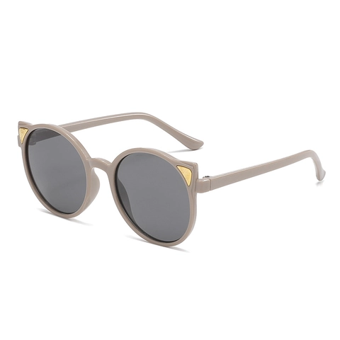 Occhiali Da Sole Per Bambini Orecchie Di Gatto Tondi Montatura PC Lente AC Moda Protezione UV Per Ragazzi E Ragazze