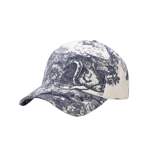 Baseballkappe Vintage Französischer Toile De Jouy Druck Verstellbarer Baumwolle Sonnenhut Outdoor Casual Floral Für Damen Herren