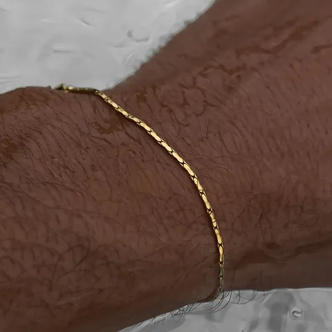 Herren Edelstahl Armband Minimalistisch 18K Vergoldet Schlangenkette Mode Schmuck Elegantes Geschenk