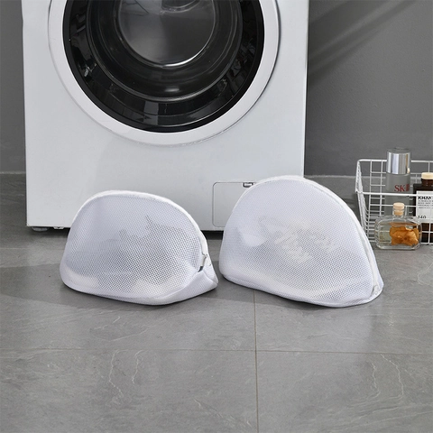 Shoe Washing Bag Thickened Polyester Mesh Laundry Net Anti Deformation Machine Washable Protect Gear Durable White