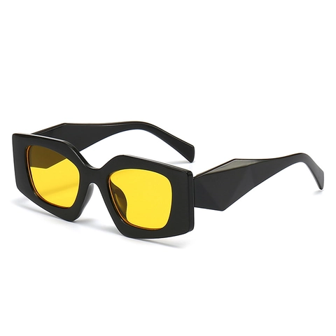 Mode Polygon Sonnenbrille Damen Herren UV400 Schutz Geometrischer PC Rahmen AC Gläser Streetwear Brillen