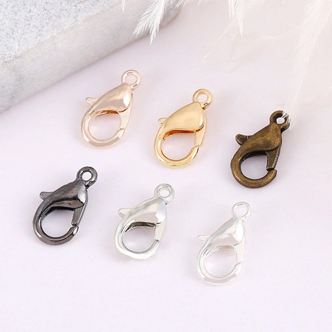 Alloy Lobster Claw Clasps For Necklace Bracelet DIY Jewelry Making Electroplated Multi Color Findings