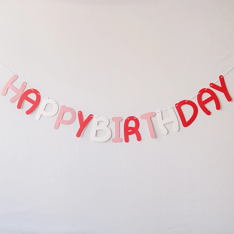 Ins Stijl Happy Birthday Papieren Banner Morandi Kleur Hangende Slinger Voor Kinderen Meisjes Verjaardag Feest Decoratie