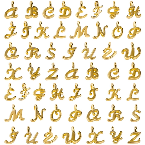 Ciondoli Con Lettere Dell'Alfabeto In Lega Per Creazione Di Gioielli Fai Da Te Bracciale Collana Accessori Dreadlock