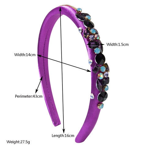 Cerchietto Con Strass Luccicanti Per Donna Vintage Barocco Raso Tessuto Imbottito Fascia Capelli Eleganti Accessori Capelli Cristallo