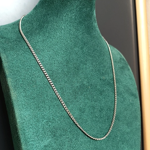 Minimalist Unisex Stainless Steel Curb Chain Necklace 18K Gold Plated Silver Tone Basic Fashion Jewelry Accessory