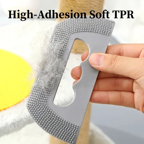 Manual Pet Hair Remover Brush TPR Silicone Reusable Fur Scraper For Furniture Carpet Clothing Dog Cat Grooming Tool