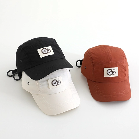 Kids 5-Panel Camper Hat Quick Drying Breathable Outdoor Sun Protection Adjustable Baseball Cap For Toddlers Boys Girls
