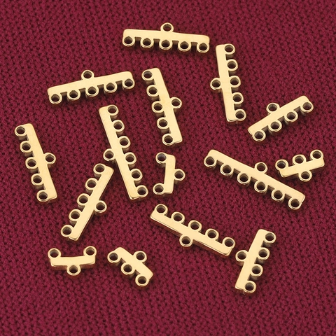 Stainless Steel Multi Hole Connector Bars For DIY Jewelry Making Bracelet Necklace Layered Link Findings