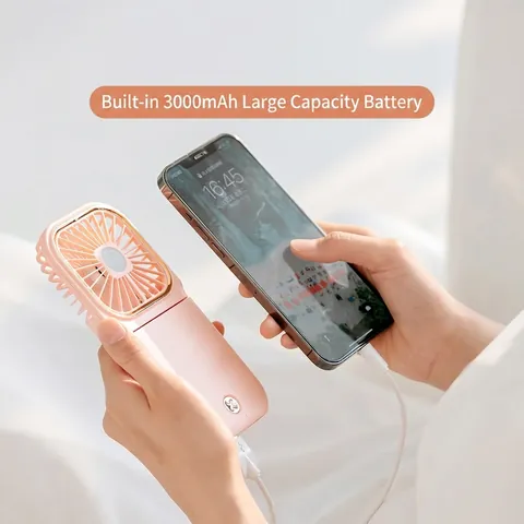 Mini Ventilatore Portatile USB Ricaricabile Plastica ABS Power Bank Pieghevole Portatile Da Collo Ventilatore Da Tavolo