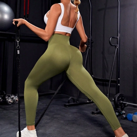 Leggings Yoga Vita Alta Donna Nylon Spandex Senza Cuciture Sollevamento Glutei Controllo Addome Sport Fitness