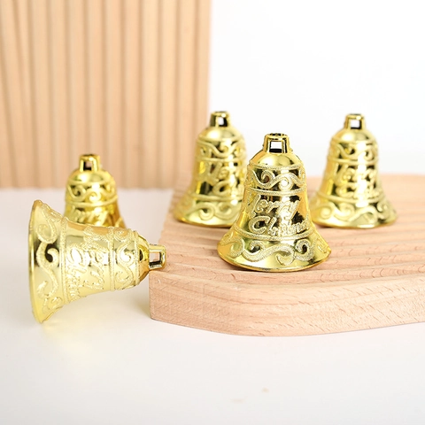 Ornamenti Per Campane Di Natale Plastica Galvanizzata Merry Christmas Sbalzato Decorazione Per Feste Oro Argento
