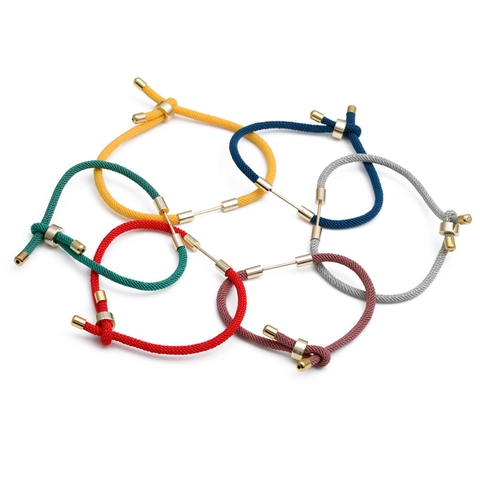 Minimalist Adjustable Milan Cord Bracelet With Copper Metal Bar Colorful Handmade Jewelry For Women Girls