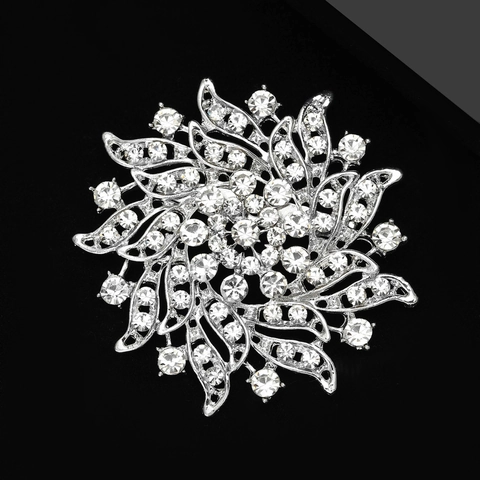 Spilla Girasole in Lega di Moda Strass Elegante Spilla a Fiore in Smalto per Decorazione Abbigliamento Donna Gioielli da Festa