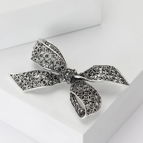 Spilla a Fiocco Cavo in Lega di Strass Vintage Delicati Accessori per Spilla a Nodo di Farfalla per la Decorazione di Abbigliamento Donna