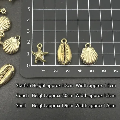 Zeester Schelp Bedels Hangers Goud Gegalvaniseerde Legering Voor DIY Sieraden Maken Ketting Armband Marine Oceaan Stijl