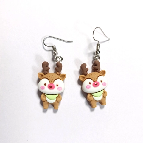 Weihnachtsohrringe Cartoon Harz Weihnachtsmann Lebkuchenmann Rentier Schneemann Baum Legierungshaken Party Schmuck Geschenk