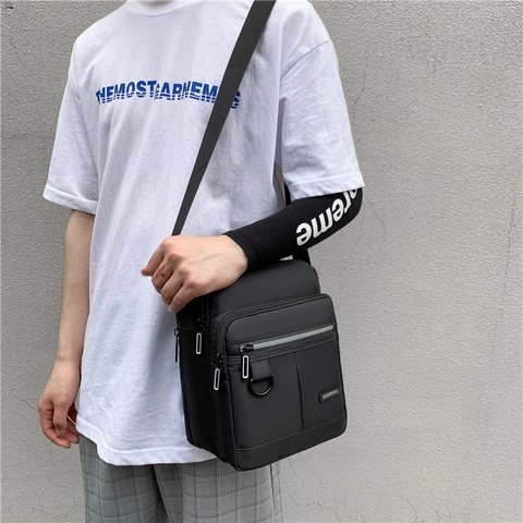 Herren Umhängetasche Oxford Stoff Wasserfest Mehrere Taschen Leicht Business Pendeln Reise Messenger Bag
