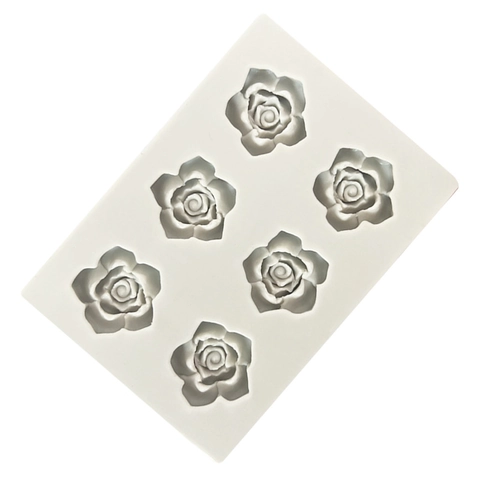 Stampo Silicone Rosa Grado Alimentare Rilievo Fondant Cioccolato Decorazione Torte Strumento Cottura Texture Floreale