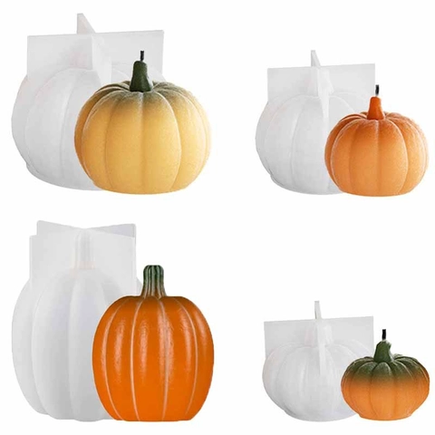 3D Pumpkin Silicone Mold For Candle Making DIY Soap Resin Crafts Halloween Thanksgiving Decorative Handmade Tools