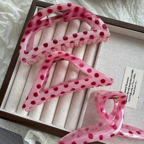 Pinza Per Capelli A Pois Grande Molletta A Squalo In Plastica Antiscivolo Per Donna Accessorio Per Capelli Alla Moda
