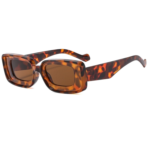 Eckige Rechteckige Sonnenbrille Retro Dicker Rahmen PC Material UV400 Schutz Mode Outdoor Reisen Für Herren Damen