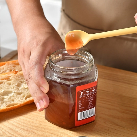 Double Ended Silicone Spatula Spoon Long Handle Heat Resistant Jam Jar Scraper For Kitchen Baking Mixing Cosmetic